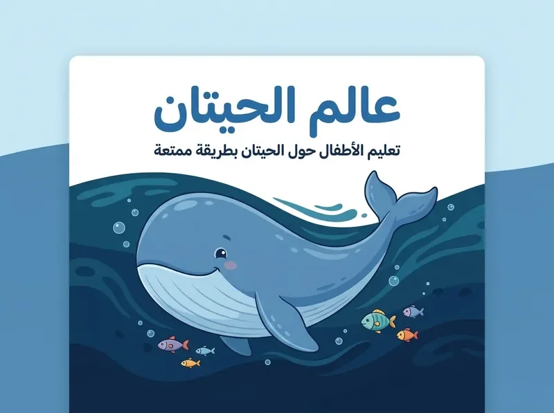 Playful cartoon illustration of a giant Blue Whale